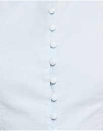 Petal & Pup - Daniella Linen Vest - Light Blue