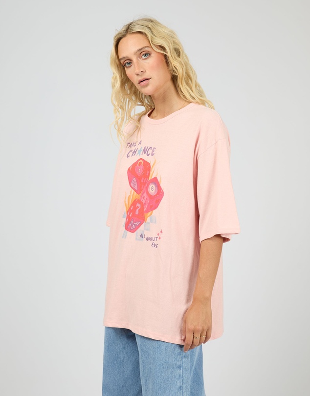 All About Eve - Snake Eyes Oversized Tee Light Pink