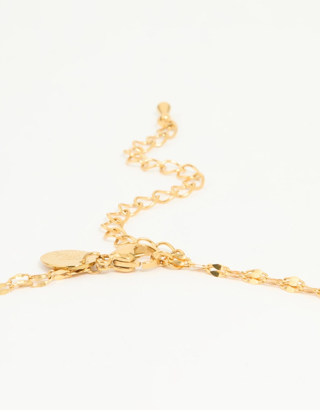 Lovisa - Waterproof Gold Plated Stainless Steel Layered Chain Y-Necklace