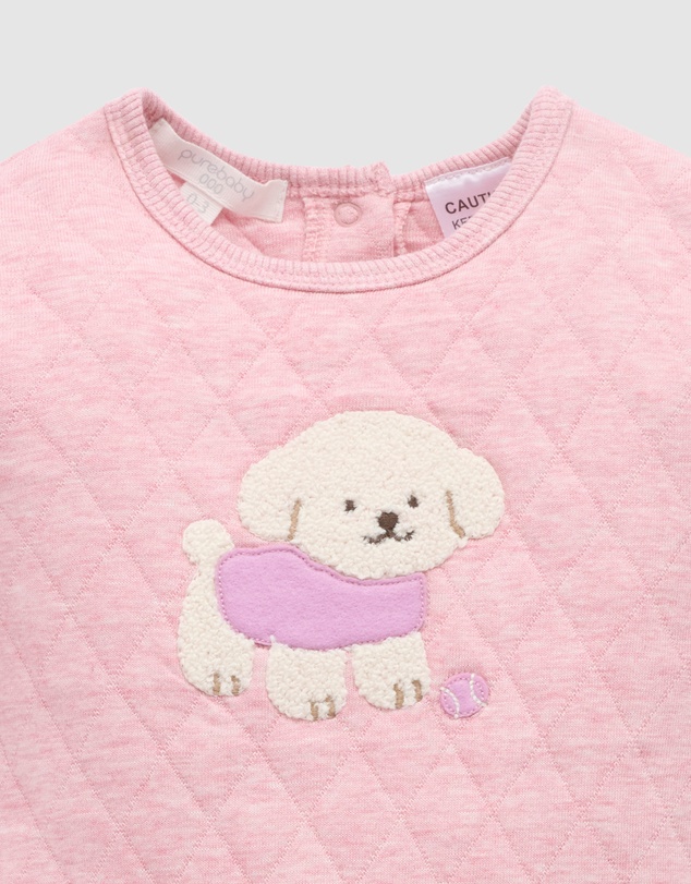 Purebaby - Quilted Track Growsuit-Kids-Babies