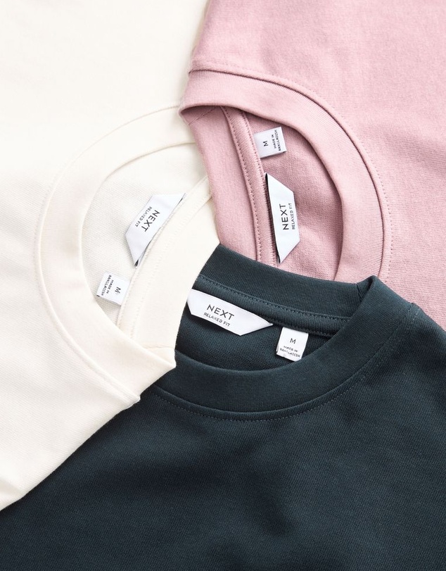 NEXT - 100% Cotton Heavyweight T-Shirts 3 Pack