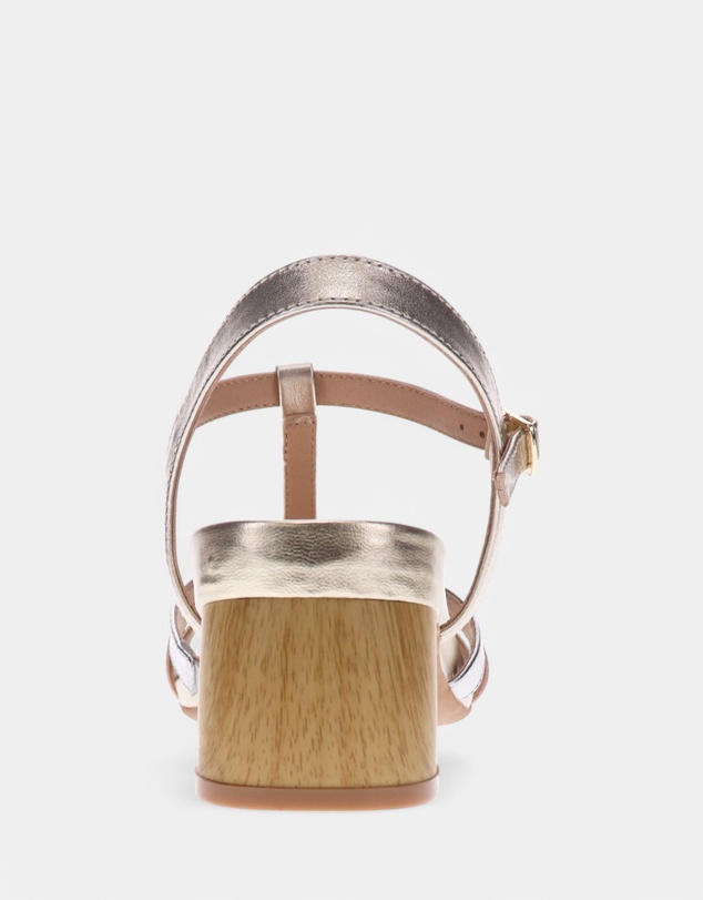 Mia Vita - Yass Heeled Sandal - Champagne Multi