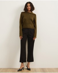 Atmos&Here - Kiera Knit Jumper with Wide Collar