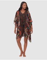 Miraclesuit Swimwear  - Pluma Orla Sheer Chiffon Caftan Beach Cover Up