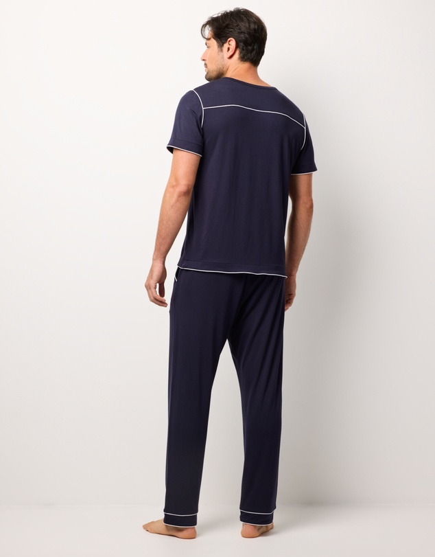 Wanderluxe Sleepwear - Nox TENCEL Modal Short Sleeve Top & Long Pants