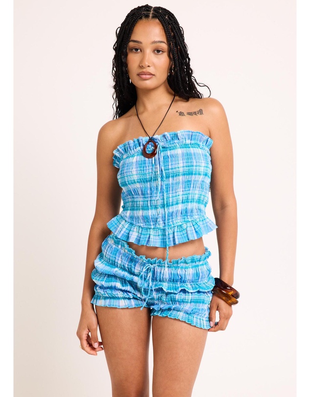 Subtitled - Laia Shirred Bandeau Top