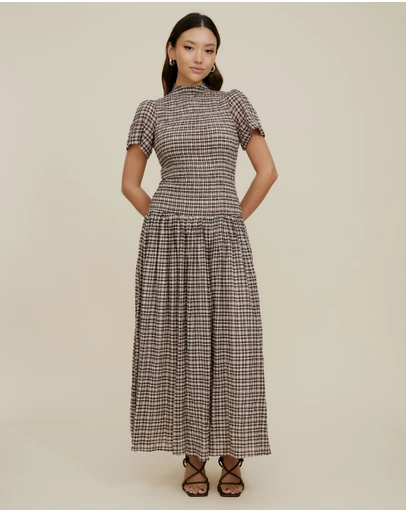 The Fated - Montant Check Maxi Dress