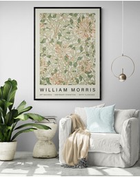 Inka Arthouse - Green Leaves by William Morris Art Print