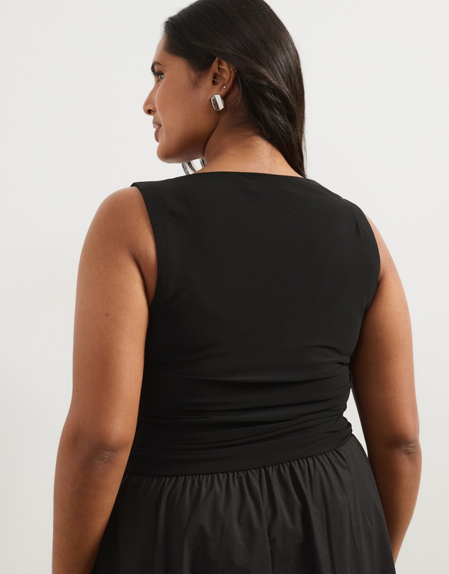 Atmos&Here Curvy - Adia Contrast Tank Bodice Midi Dress