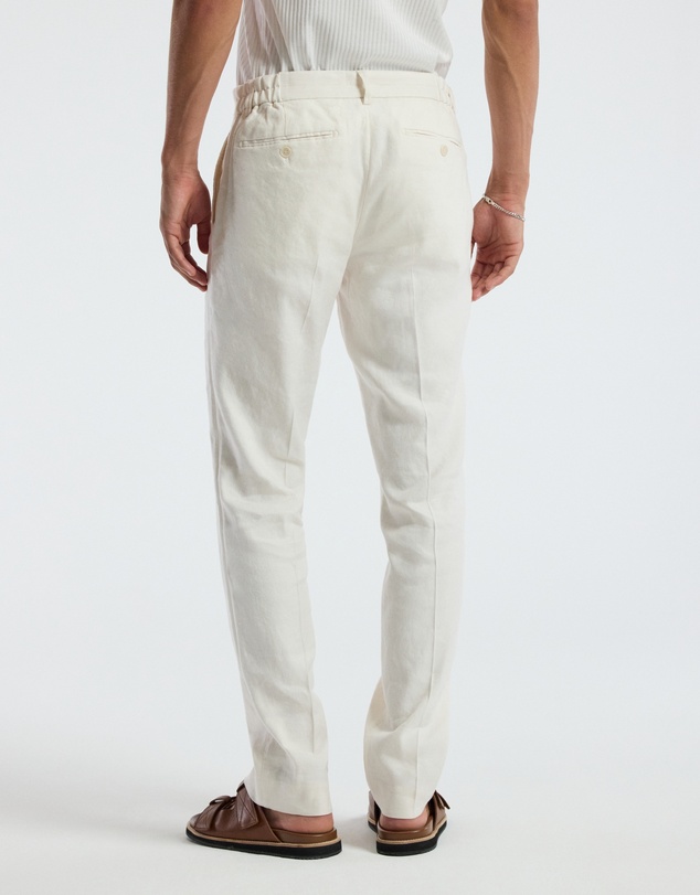 Calibre - Washed Stretch Linen Pant Ivory