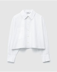 & Other Stories - Cropped Oversized Cotton Shirt
