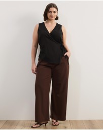 Atmos&Here Curvy - Ellie Wrap Waist Vest Top