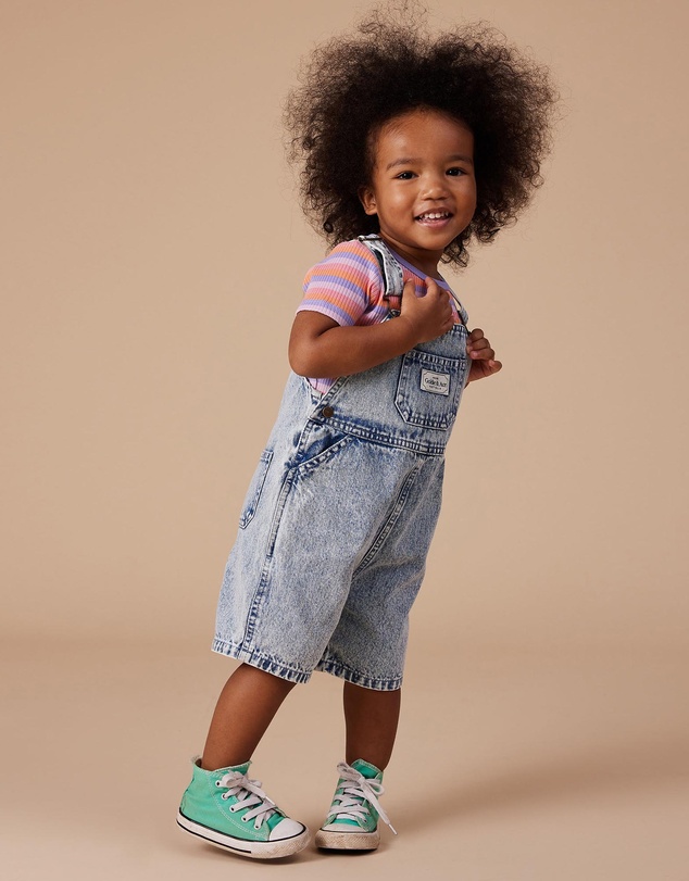 Goldie + Ace - BURTON VINTAGE WASHED DENIM OVERALLS
