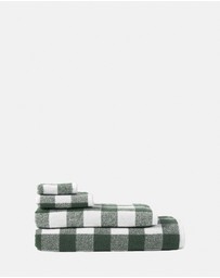 Linen House - Flinders Check Pine Bath Towel Range