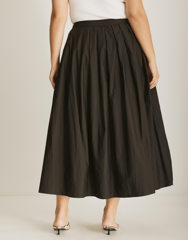 Atmos&Here Curvy - Niamh Cotton Pleated Midi Skirt