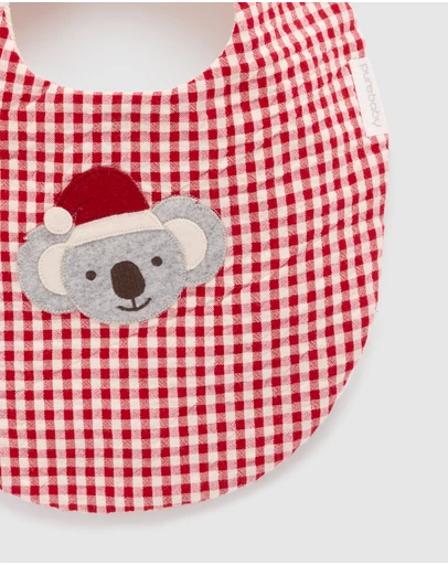 Purebaby - Santa Bib-Kids-Babies