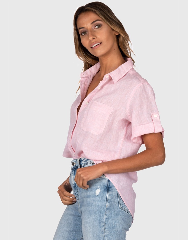 CAMIXA - FEBE Short Sleeve Linen shirt