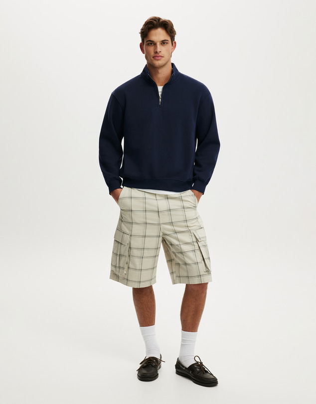 Cotton On - 1/4 Zip Crew Sweat