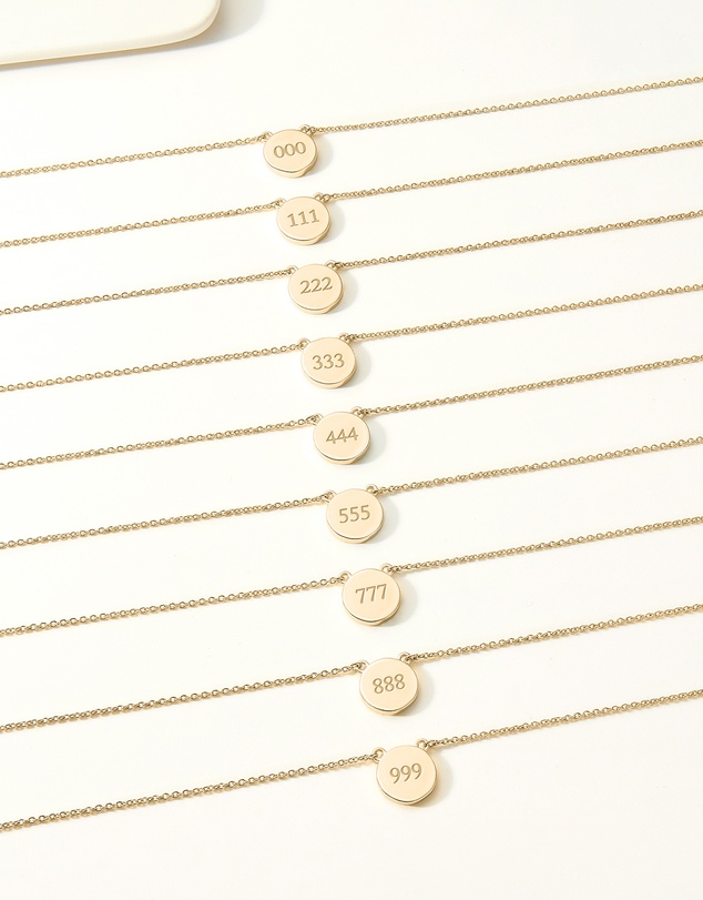 Mestige - Angel Number Necklace 333 - 18K Gold Plated