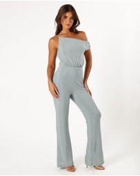 Petal & Pup - Heather One Shoulder Jumpsuit - Sage