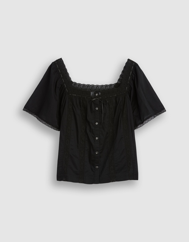 GAP - SS Lace Femme Square Neck Top