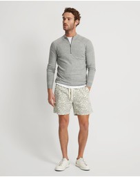 Oxford - Perry Zip Collar Knit Top