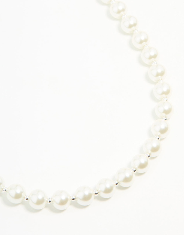 Lovisa - Silver Plated Pearl & Ball Necklace