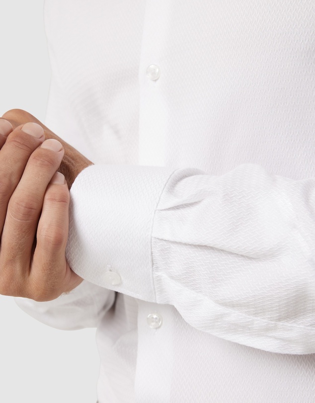 Politix - Slim Fit Long Sleeve Textured Dress Shirt