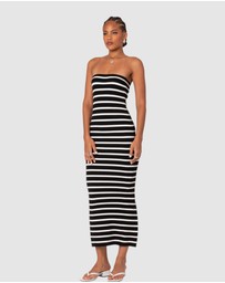 EDIKTED - Knit Back Slitted Maxi Dress