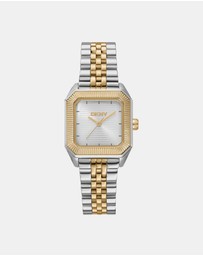 DKNY - Signature Shape Two-Tone 27x34mm Silver Dial Womens Watch