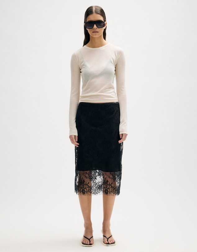 Minima Esenciales - Aisla Lace Midi Skirt