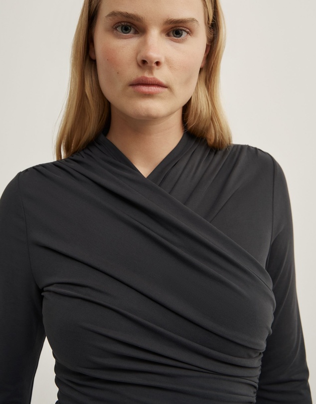 Witchery - Wrap Long Sleeve Jersey Top