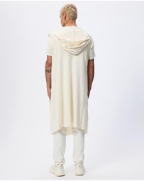 Surrounded By Ghosts - The Natrolite Hooded Rib Knit Sleeveless Cardigan