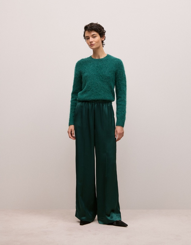 Trenery - Brushed Alpaca Pullover in Forest