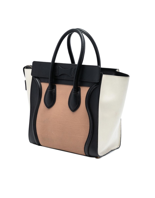 Pre-Loved by Azura Reborn - Pre-Loved Micro Tricolor Leather Luggage Tote
