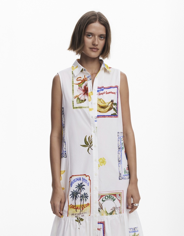 Desigual - Postcard shirt dress