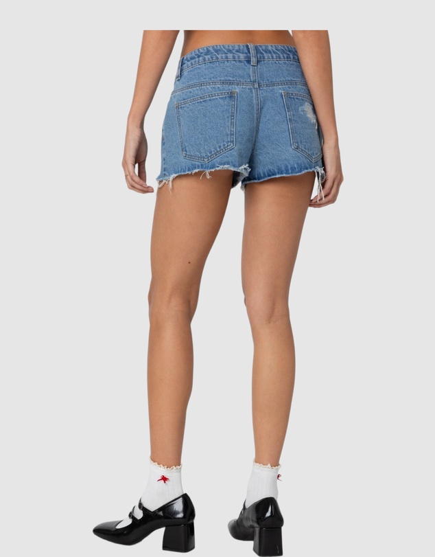EDIKTED - Fern Mid Rise Denim Shorts