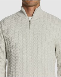 yd. - Eddie 1/4 Zip Cable Knit