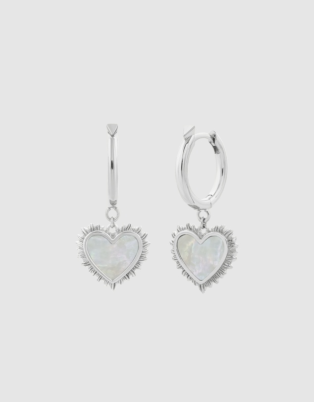 Karen Walker - Flaming Mother of Pearl Hoops