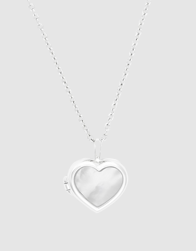 Wanderlust + Co - Heart Pearl Locket Necklace