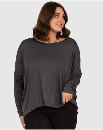 B Free Intimate Apparel - Bamboo Boat Neck Long Sleeve Top