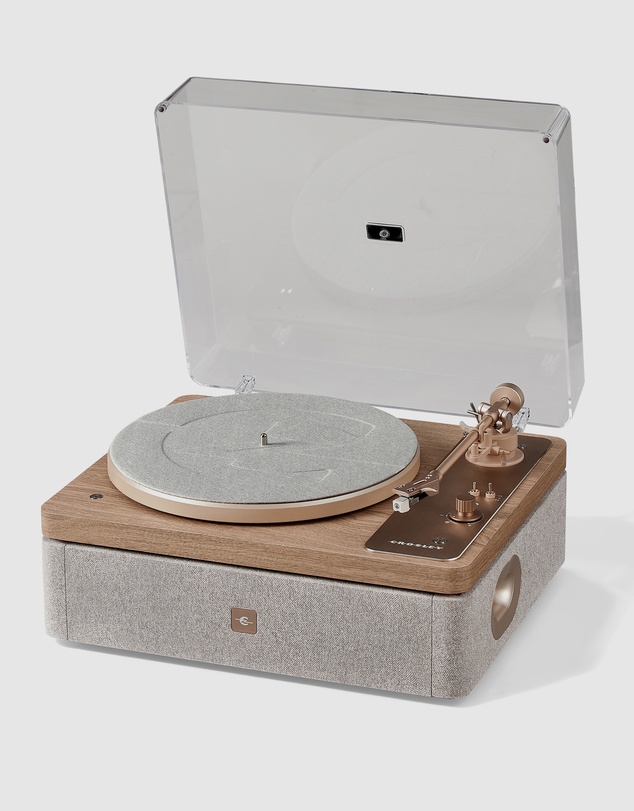 Crosley - Crosley E100 Record Player Shelf System - Natural