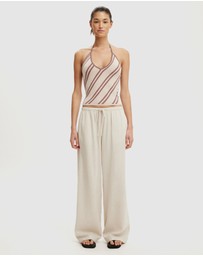 Cotton On - Contrast Bind Halter Knit Top