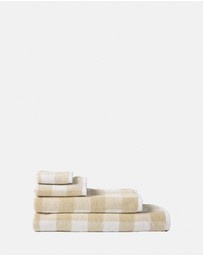 Linen House - Flinders Check Beige Bath Towel Range