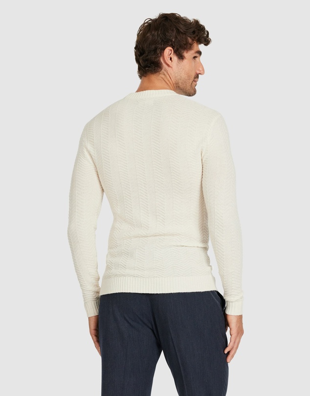 Tarocash - Louis Wool Textured Crew Knit