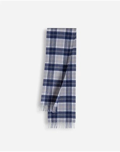 Ozwear Connection Uggs - 100% Wool Scarf Navy Ivory Check