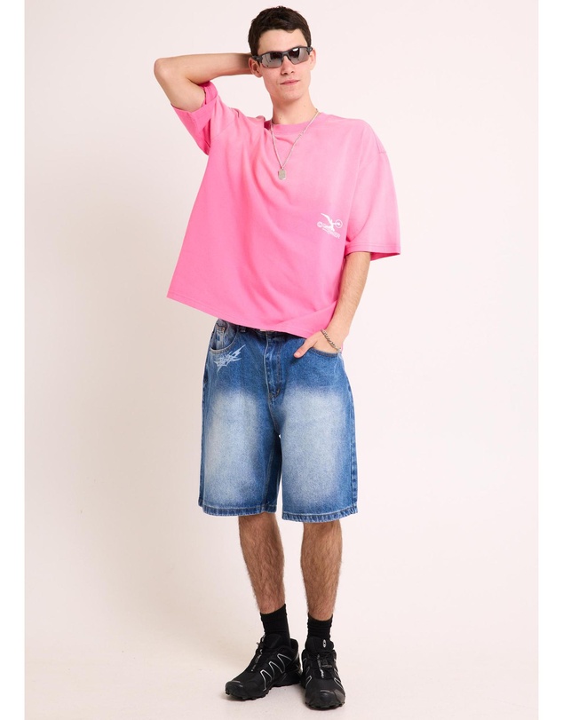 Black Noise White Rain - Homme Crop T-Shirt