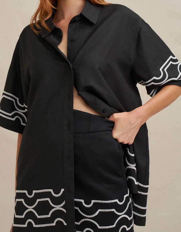 BY JOHNNY. - Paradise Palm Sun Shirt