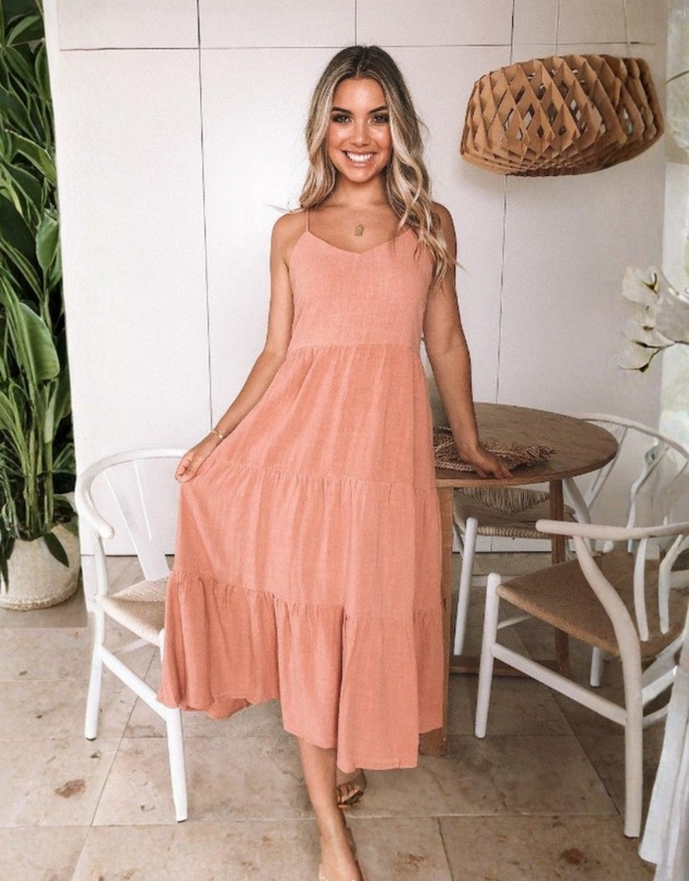 Esther & Co - Sonya Dress - Rust