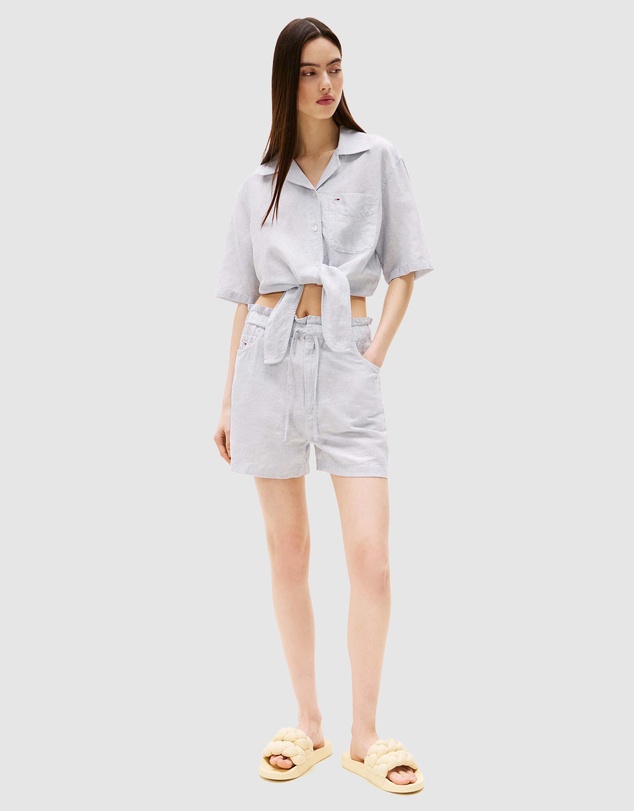 Tommy Jeans - Paperbag Shorts With Linen